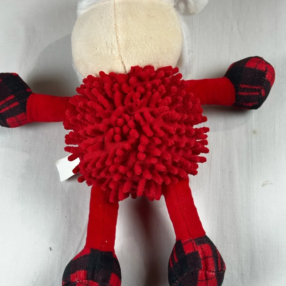 Santa Dog Toy Textured Pet Toy Squeaker